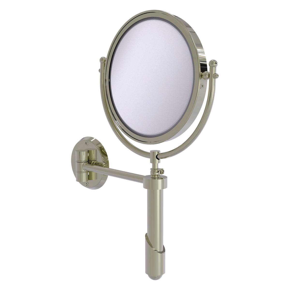 Allied Brass SHM-8/3X-PNI Soho 8" Polished Nickel Wall-Mounted Make-Up Mirror With 3X Magnification
