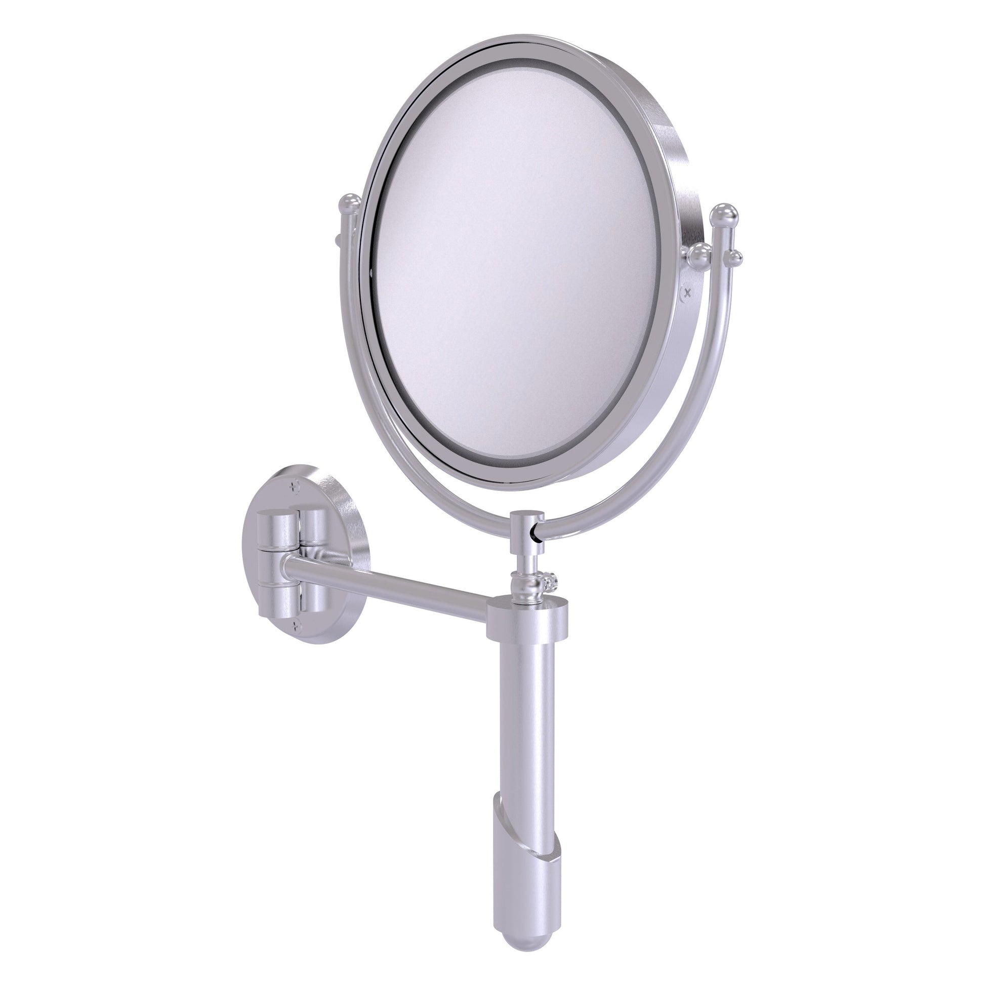 Allied Brass SHM-8/3X-SCH Soho 8" Satin Chrome Wall-Mounted Make-Up Mirror