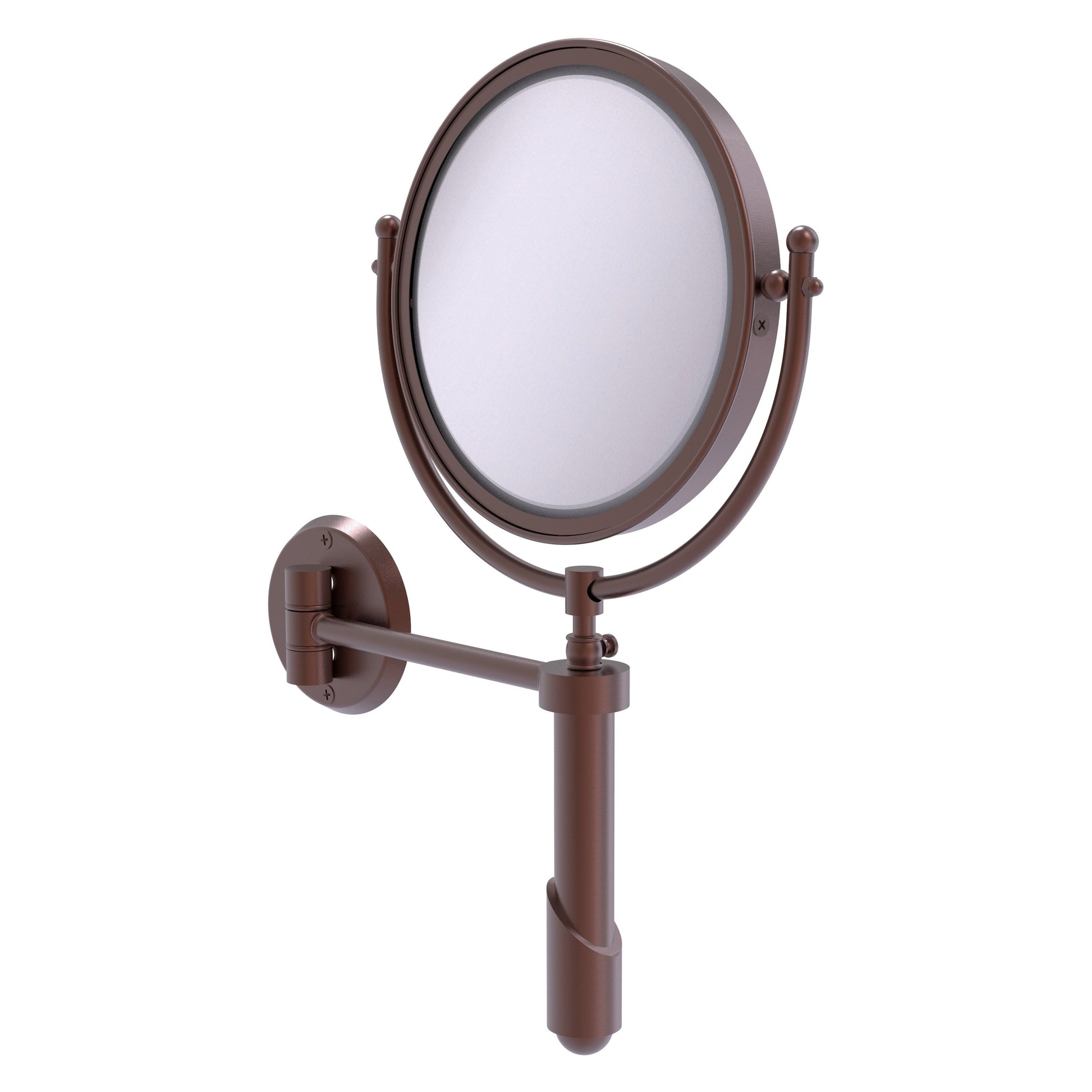 Allied Brass SHM-8/4X-CA Soho 8" Antique Copper Wall-Mounted Make-Up Mirror