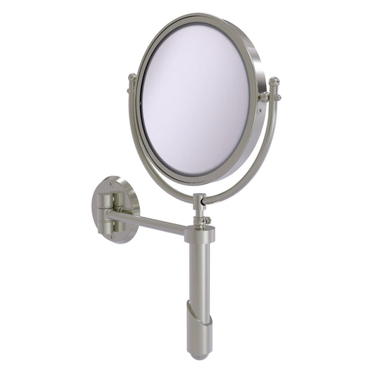 Allied Brass SHM-8/5X-SN Soho 8" Satin Nickel Wall-Mounted Make-Up Mirror With 5X Magnification