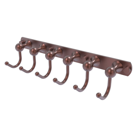 Allied Brass SL-20-6-CA Shadwell 6-Position Antique Copper Tie and Belt Rack