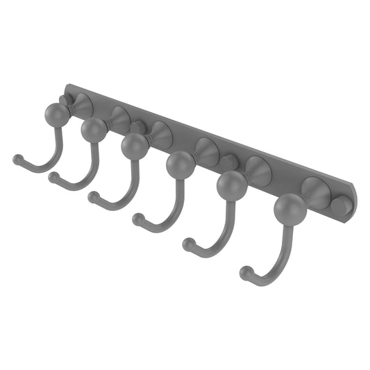 Allied Brass SL-20-6-GYM Shadwell 6-Position Matte Gray Tie and Belt Rack