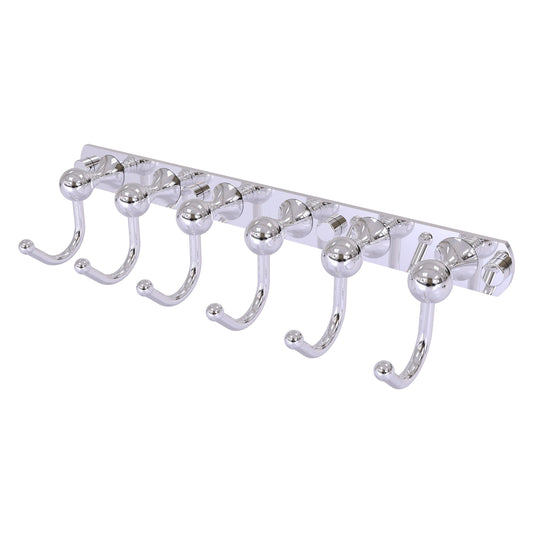 Allied Brass SL-20-6-PC Shadwell 6-Position Polished Chrome Tie and Belt Rack