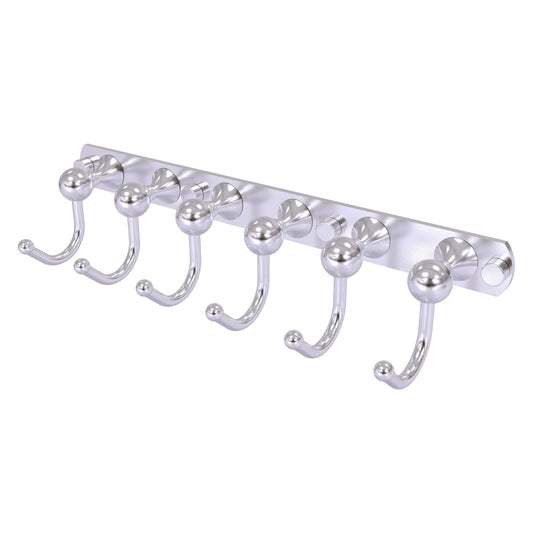 Allied Brass SL-20-6-SCH Shadwell 6-Position Satin Chrome Tie and Belt Rack