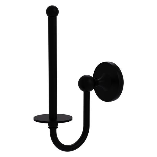Allied Brass SL-24U-BKM Shadwell Matte Black Upright Toilet Tissue Holder