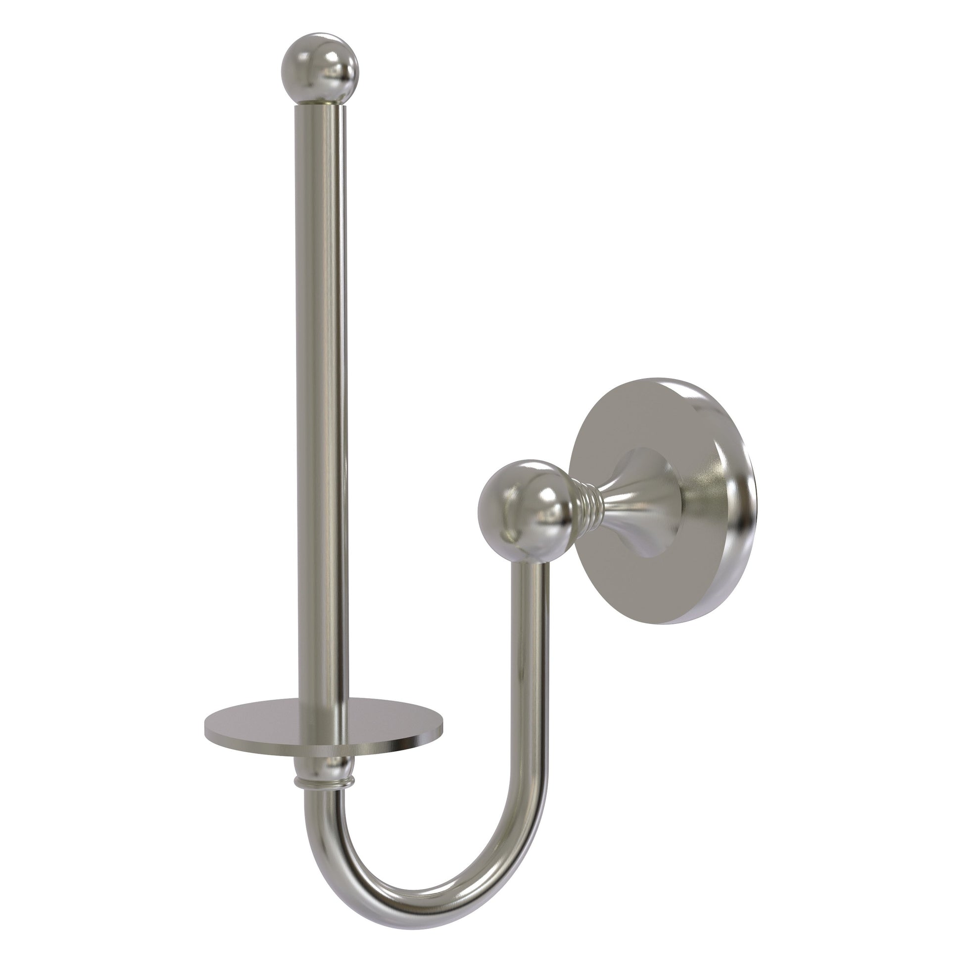 Allied Brass SL-24U-SN Shadwell Satin Nickel Upright Toilet Tissue Holder