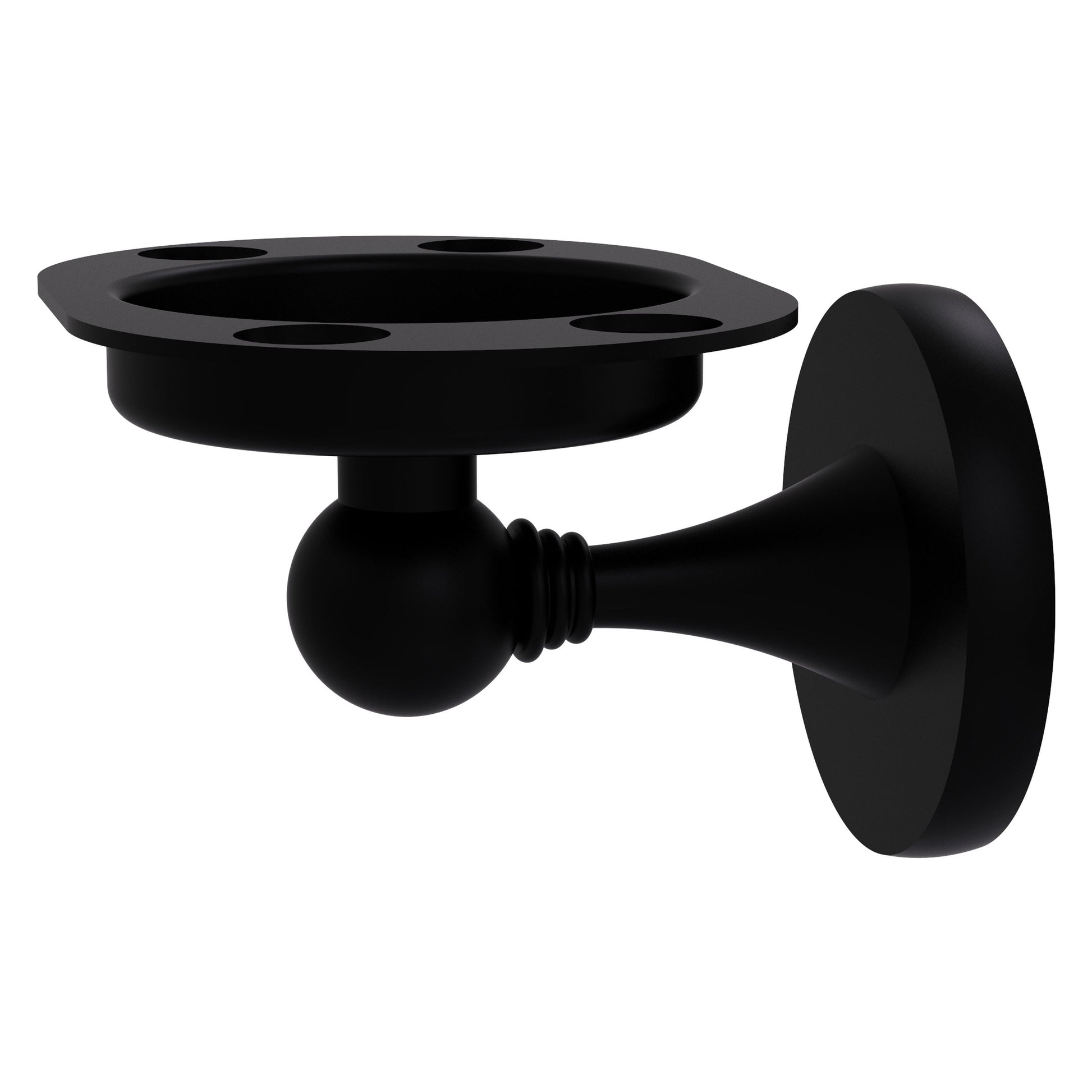 Allied Brass SL-26-BKM Shadwell Matte Black Tumbler Toothbrush Holder
