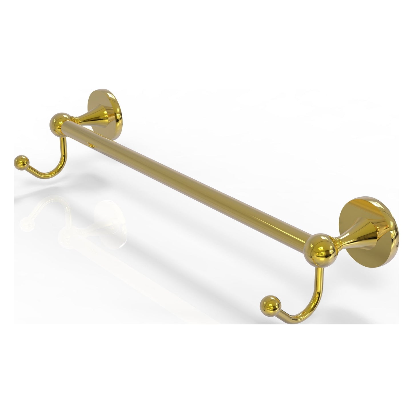 Allied Brass SL-41-24-HK-PB Shadwell 24" Polished Brass Towel Bar