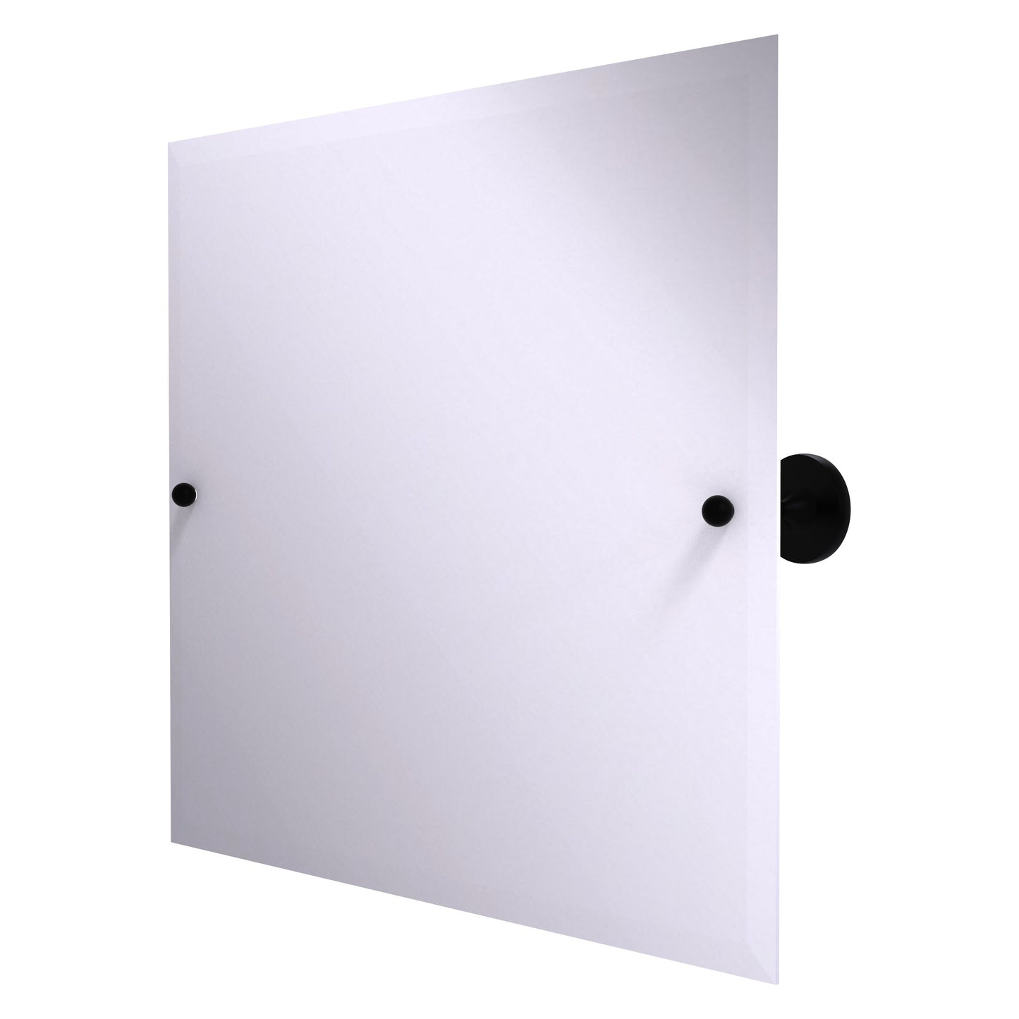 Allied Brass SL-93-BKM Shadwell Matte Black Landscape Rectangular Frameless Wall Tilt Mirror