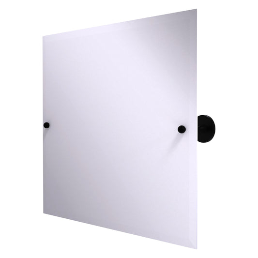 Allied Brass SL-93-BKM Shadwell Matte Black Landscape Rectangular Frameless Wall Tilt Mirror