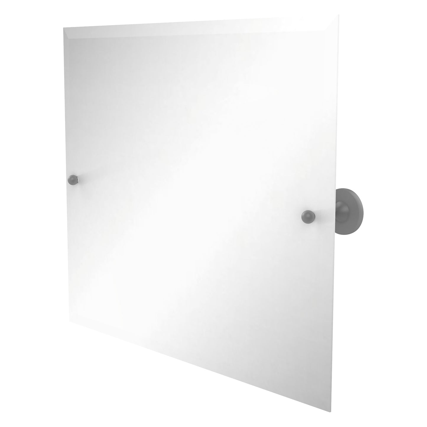 Allied Brass SL-93-GYM Shadwell Matte Gray Landscape Rectangular Frameless Wall Tilt Mirror