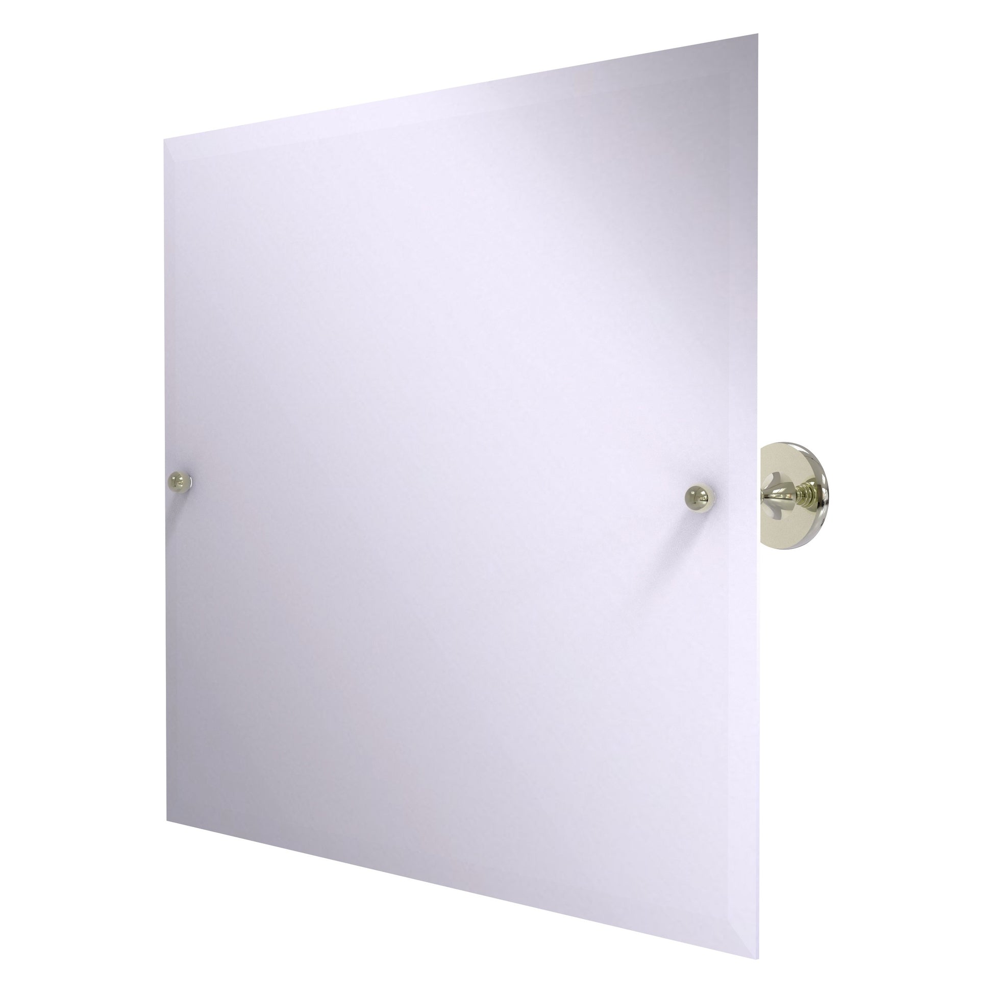 Allied Brass SL-93-PNI Shadwell Polished Nickel Landscape Rectangular Frameless Wall Tilt Mirror