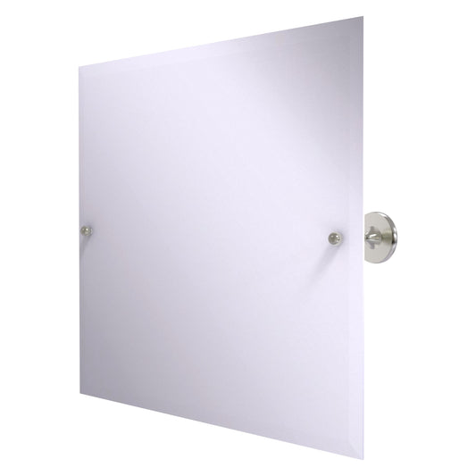 Allied Brass SL-93-SN Shadwell Satin Nickel Landscape Rectangular Frameless Wall Tilt Mirror