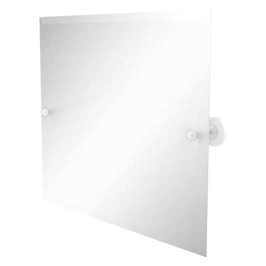 Allied Brass SL-93-WHM Shadwell Matte White Landscape Rectangular Frameless Wall Tilt Mirror