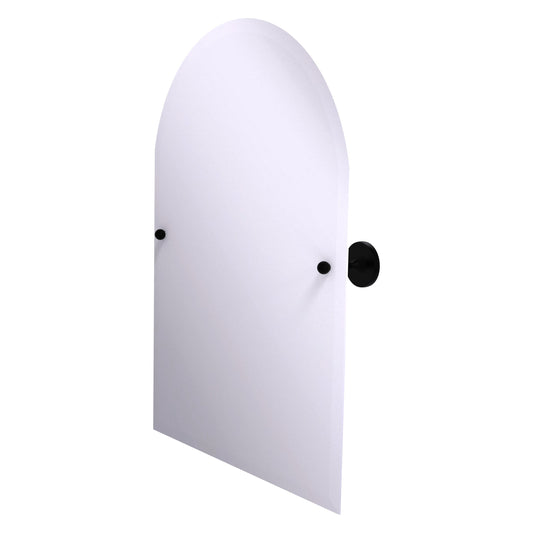 Allied Brass SL-94-BKM Shadwell Matte Black Arched Top Frameless Wall Tilt Mirror