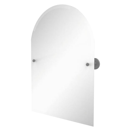 Allied Brass SL-94-GYM Shadwell Matte Gray Arched Top Frameless Wall Tilt Mirror