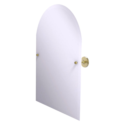 Allied Brass SL-94-SBR Shadwell Satin Brass Arched Top Frameless Wall Tilt Mirror