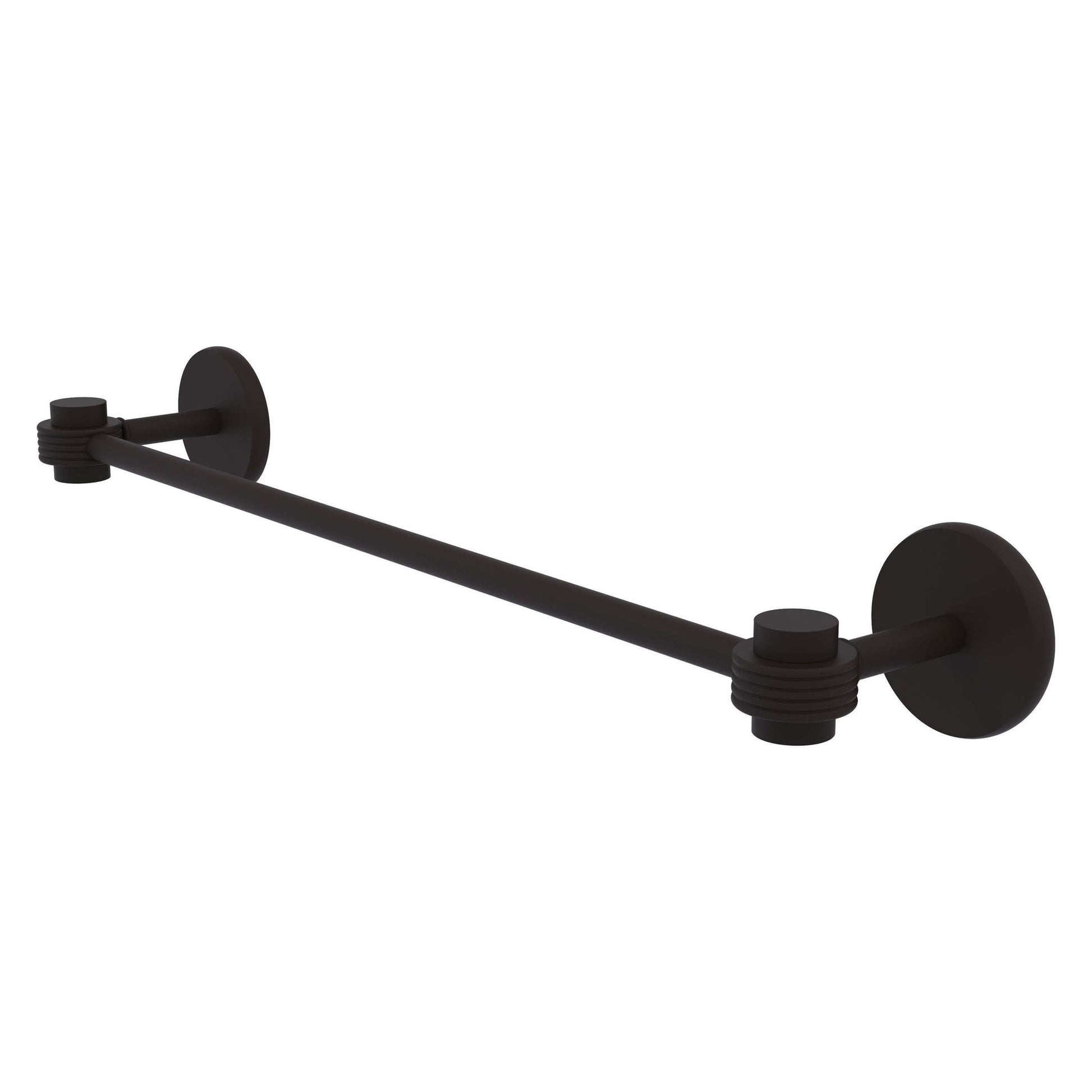 Allied Brass Satellite Orbit One 30" x 32.5" Oil Rubbed Bronze Solid Brass Towel Bar With Grooved Accents
