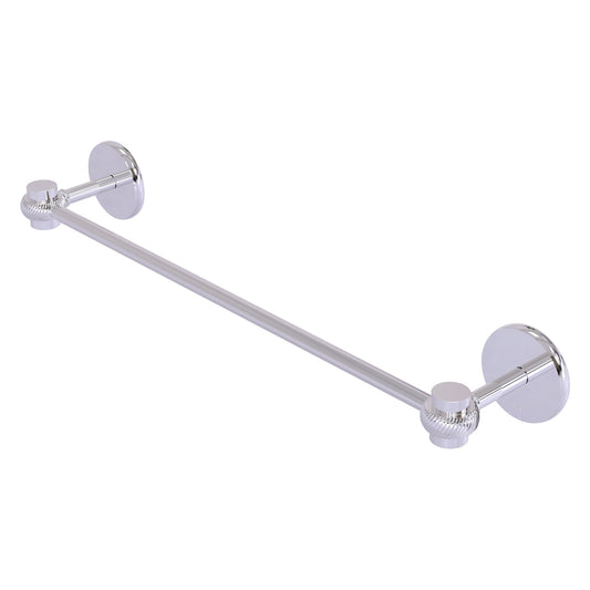 Allied Brass Satellite Orbit One 36" x 38.5" Polished Chrome Solid Brass Towel Bar With Twist Accents