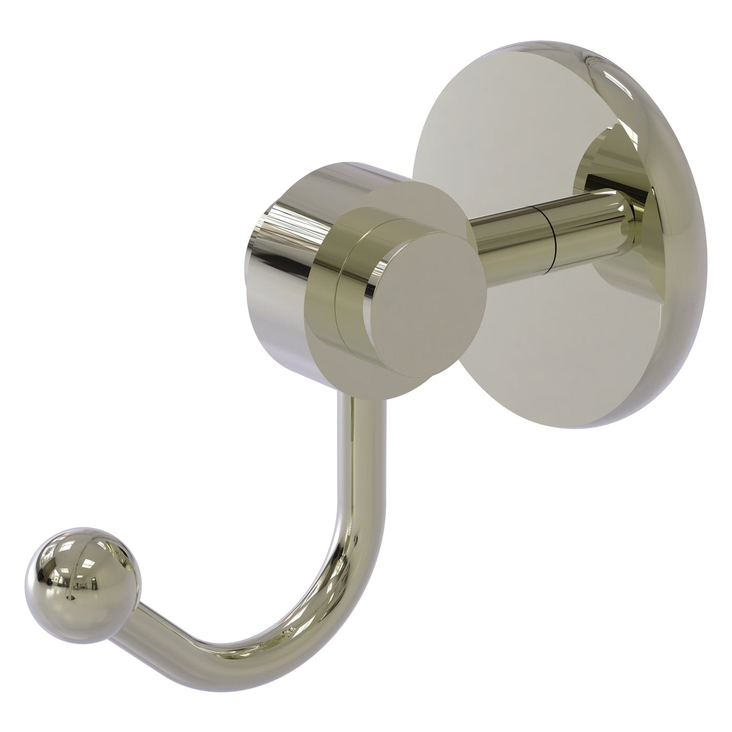 Allied Brass Satellite Orbit Two 2.77" x 4.54" Polished Nickel Solid Brass Robe Hook
