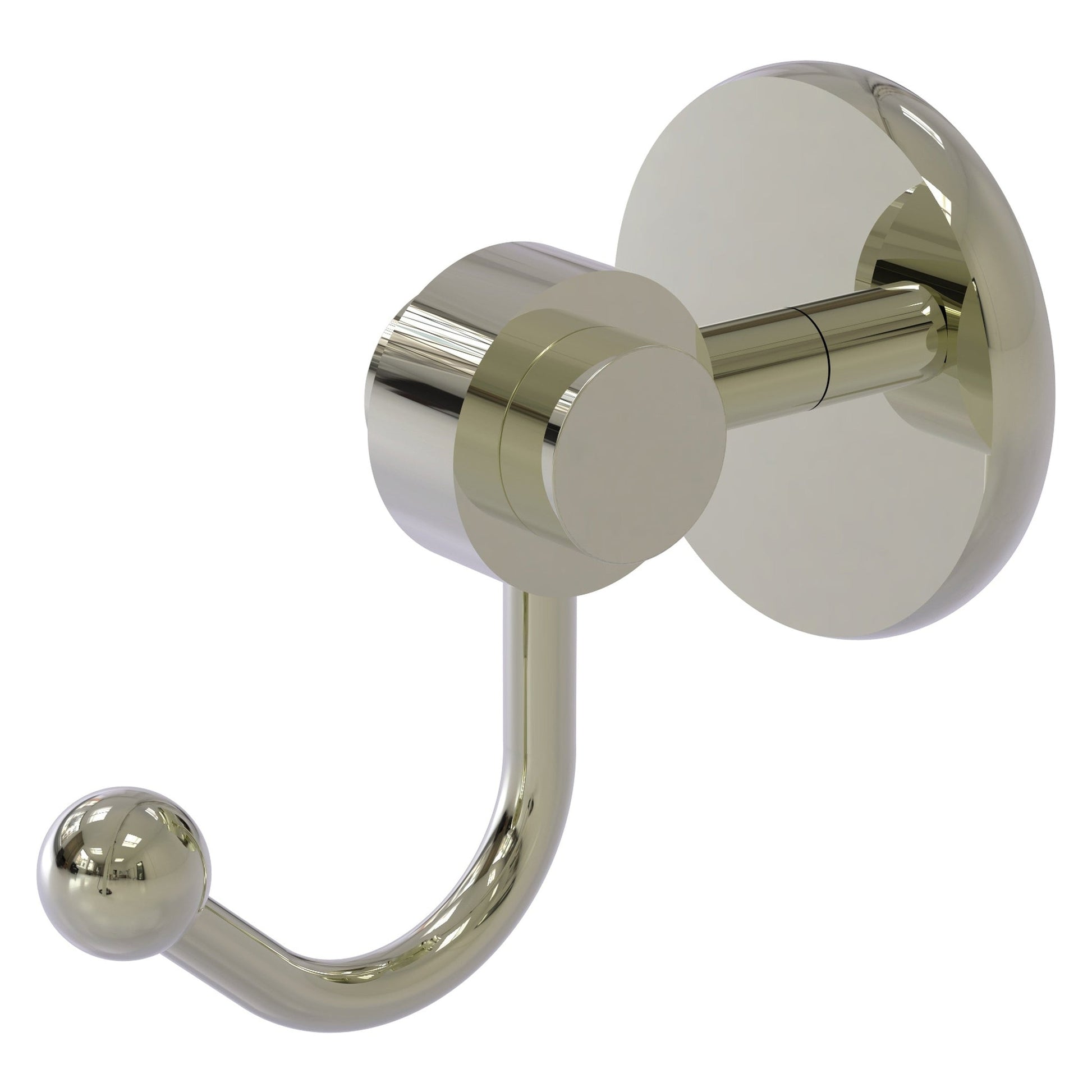 Allied Brass Satellite Orbit Two 2.77" x 4.54" Polished Nickel Solid Brass Robe Hook