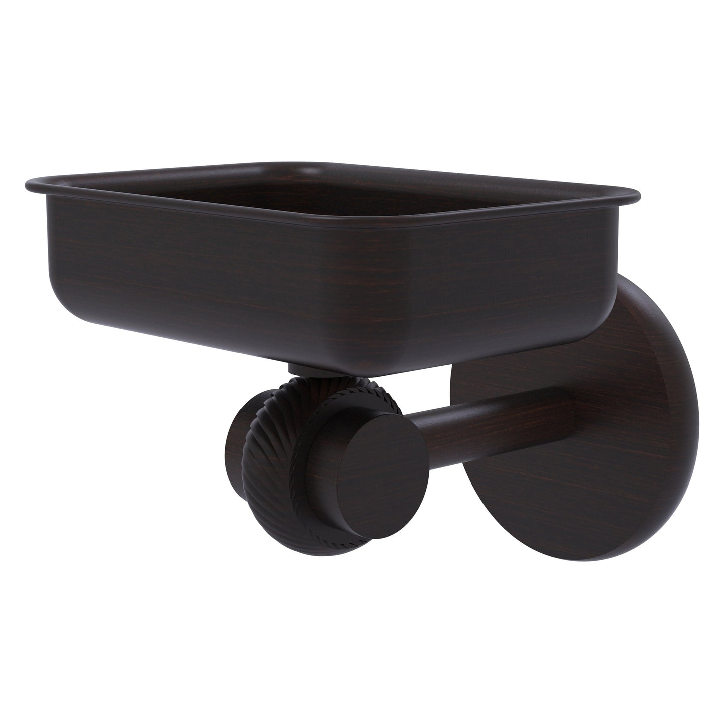 Allied Brass Satellite Orbit Two 4.5" x 3.5" Venetian Bronze Solid Brass Wall-Mounted Soap Dish With Twisted Accents