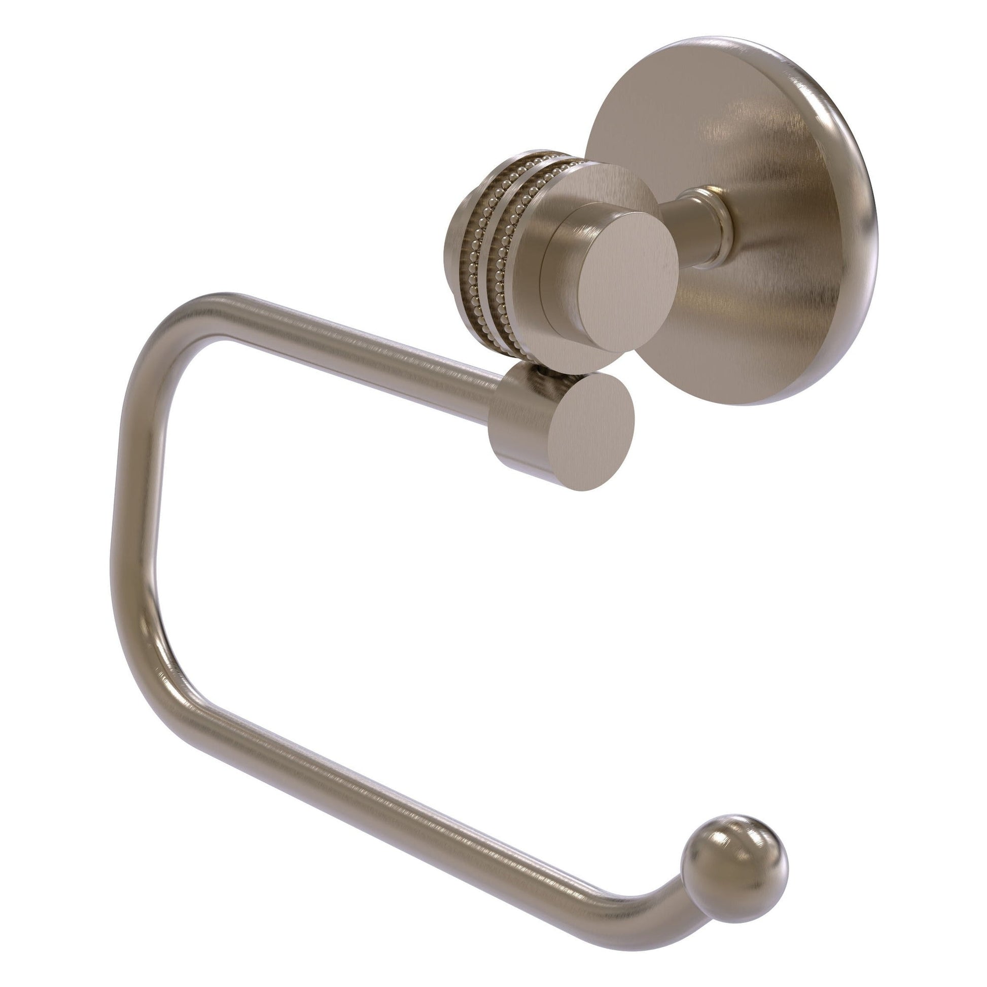 Allied Brass Satellite Orbit Two 7" x 2.6" Antique Pewter Solid Brass Euro-Style Toilet Tissue Holder With Dotted Accents