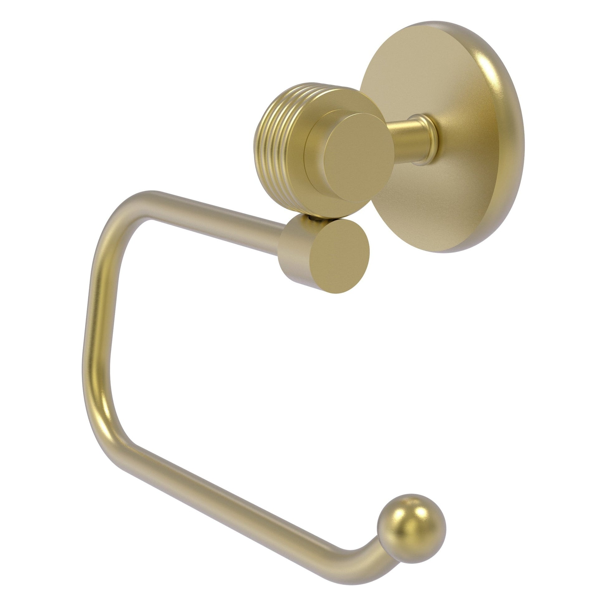 Allied Brass Satellite Orbit Two 7" x 2.6" Satin Brass Solid Brass Euro-Style Toilet Tissue Holder With Grooved Accents