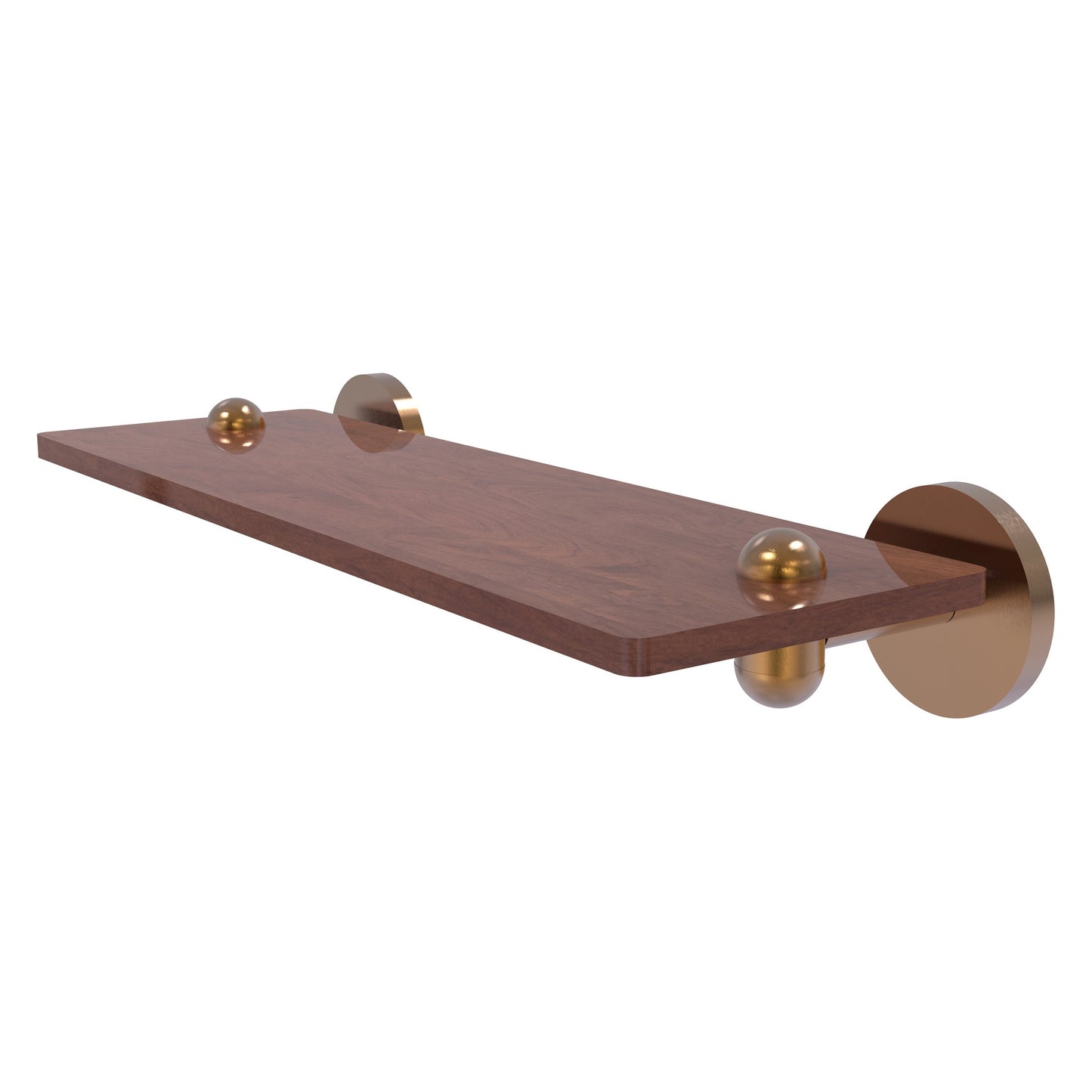 Allied Brass TA-1-16-IRW-BBR Tango 16" Brushed Bronze Ironwood Shelf