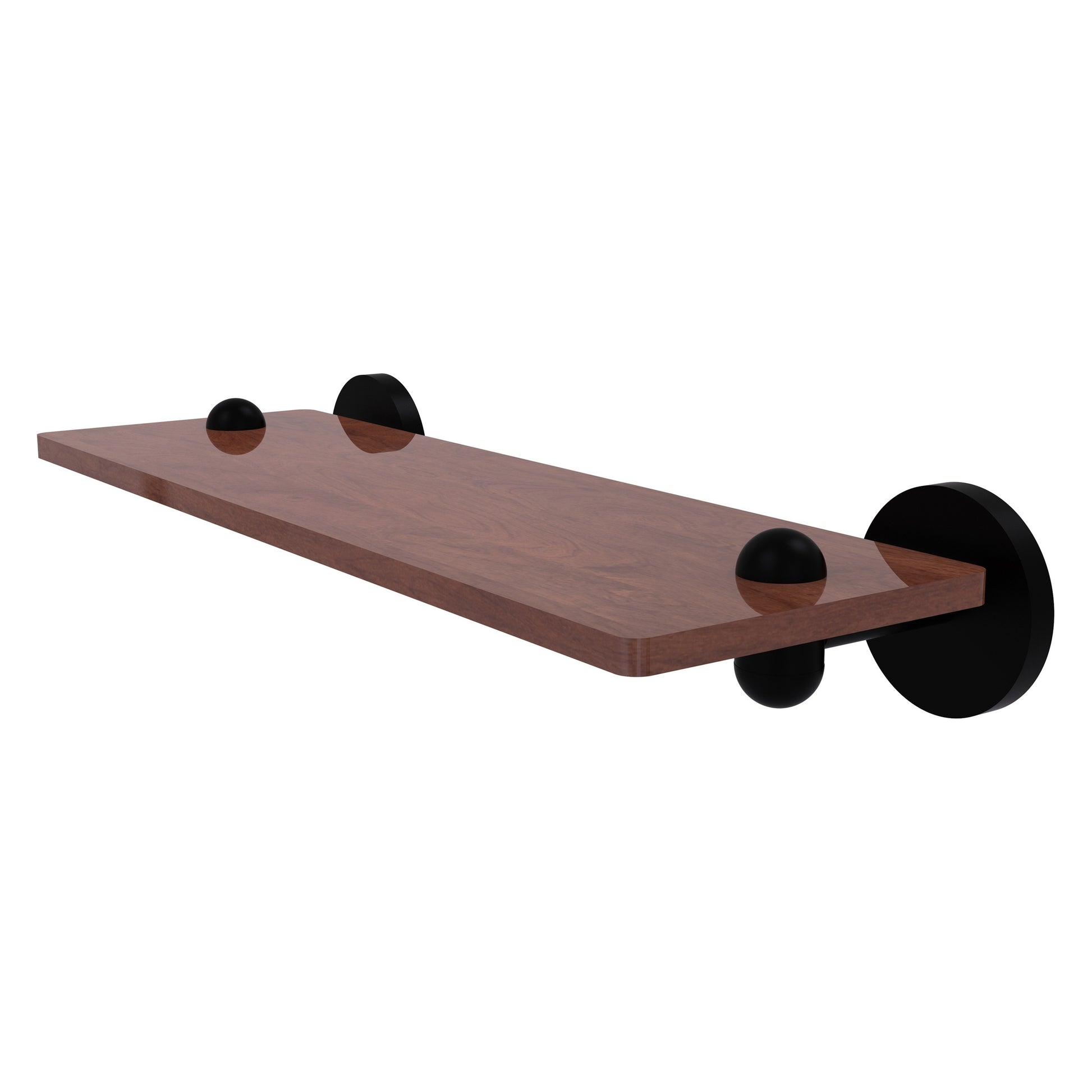 Allied Brass TA-1-16-IRW-BKM Tango 16" Matte Black Ironwood Shelf