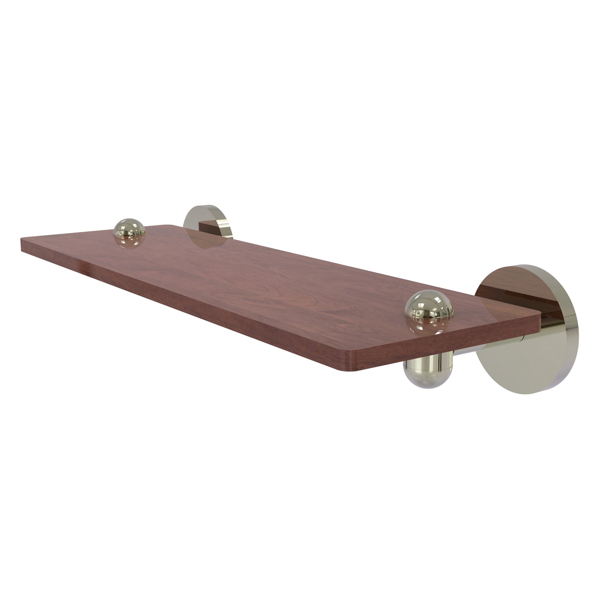 Allied Brass TA-1-16-IRW-PNI Tango 16" Polished Nickel Ironwood Shelf