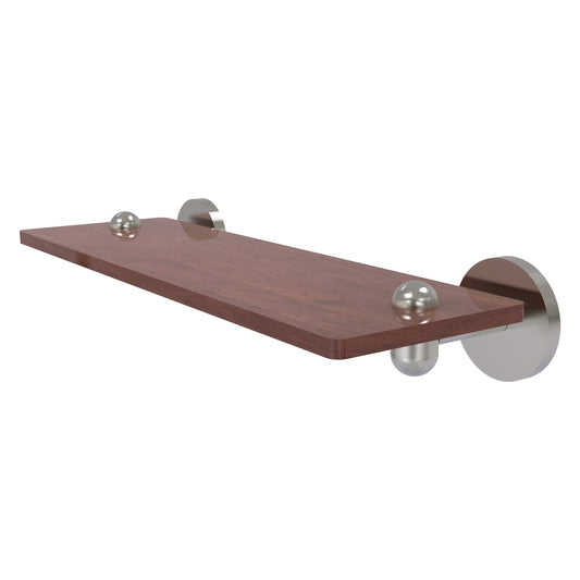 Allied Brass TA-1-16-IRW-SN Tango 16" Satin Nickel Ironwood Shelf