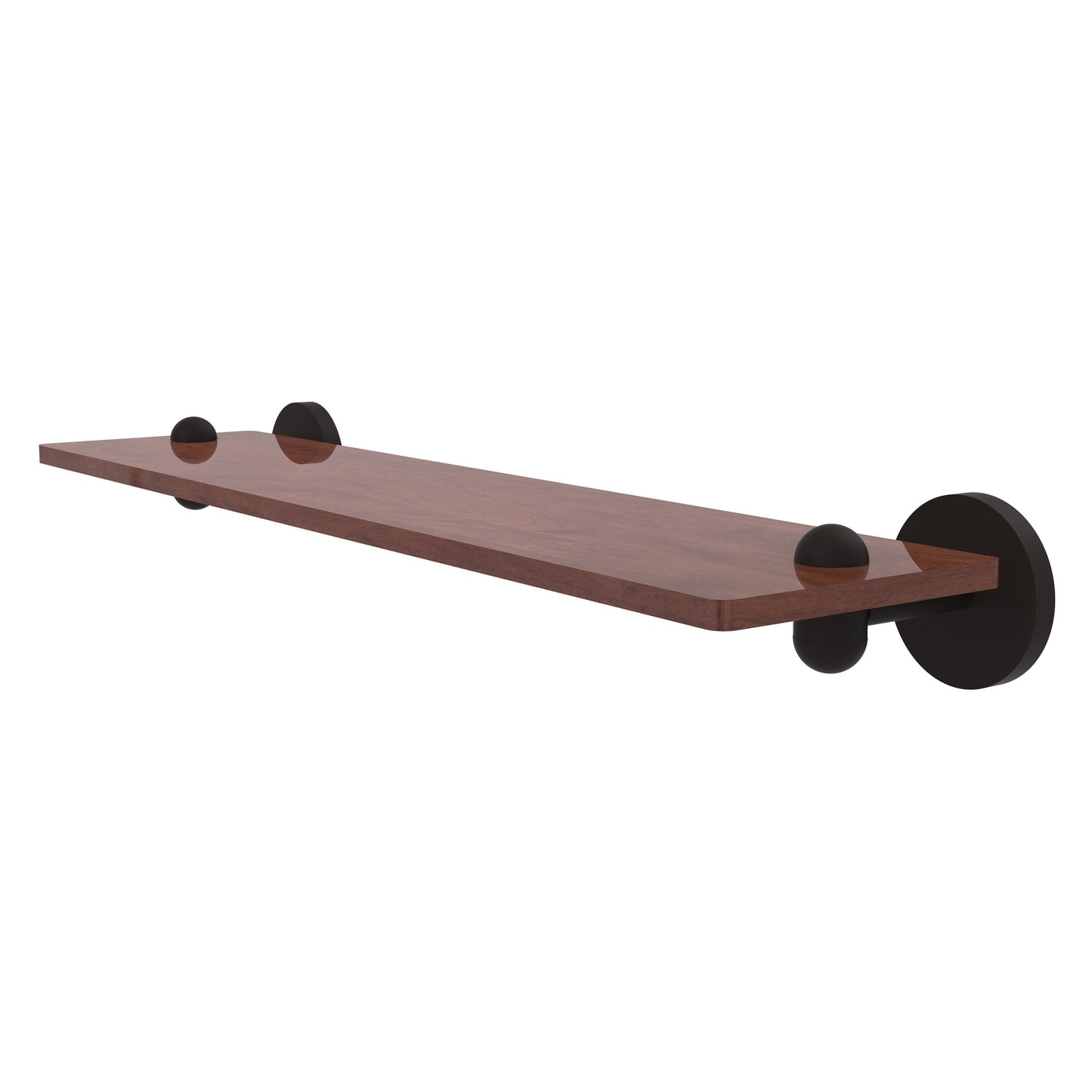 Allied Brass TA-1-22-IRW-ORB Tango 22" Oil Rubbed Bronze Ironwood Shelf