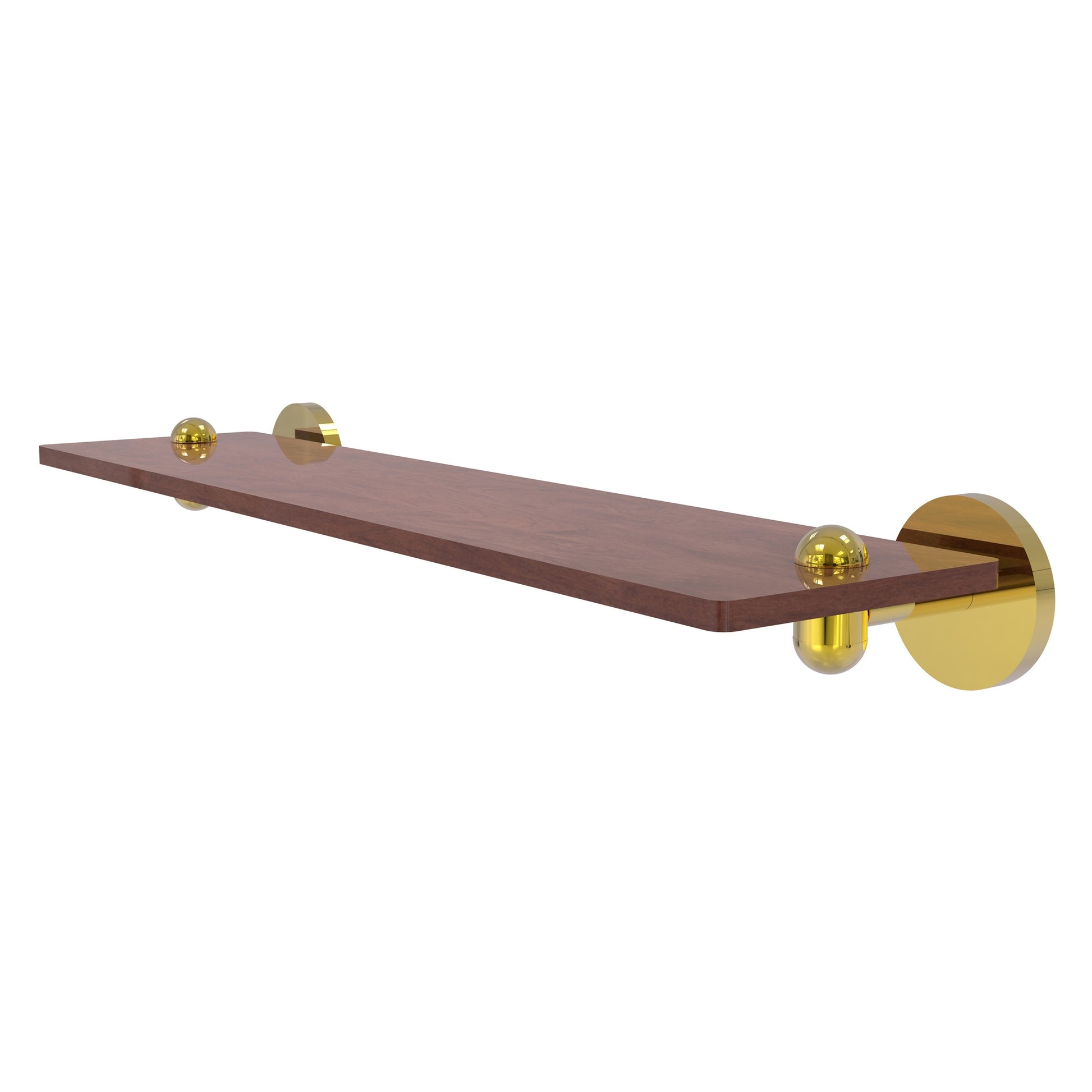 Allied Brass TA-1-22-IRW-PB Tango 22" Polished Brass Ironwood Shelf