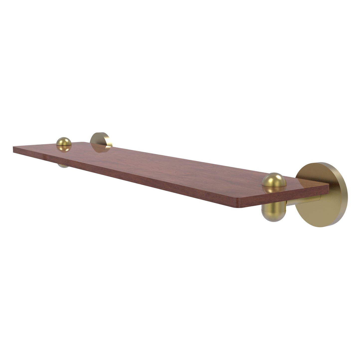Allied Brass TA-1-22-IRW-SBR Tango 22" Satin Brass Ironwood Shelf