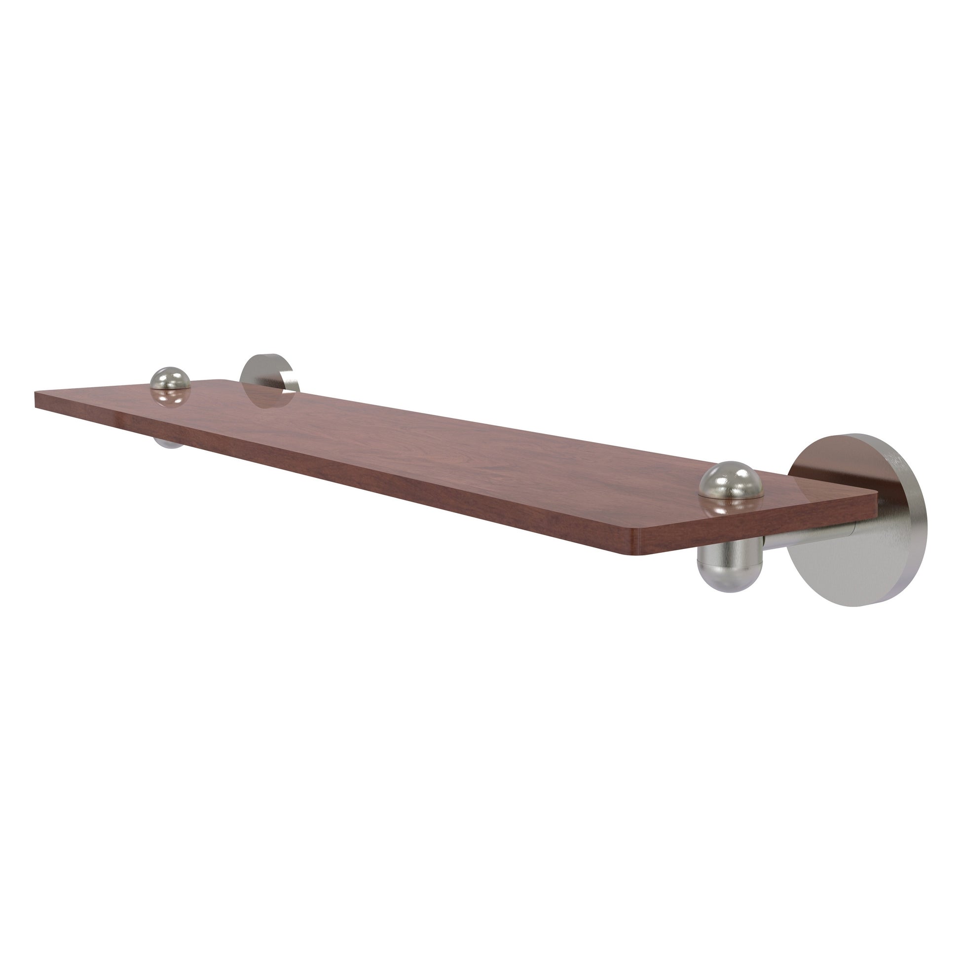 Allied Brass TA-1-22-IRW-SN Tango 22" Satin Nickel Ironwood Shelf