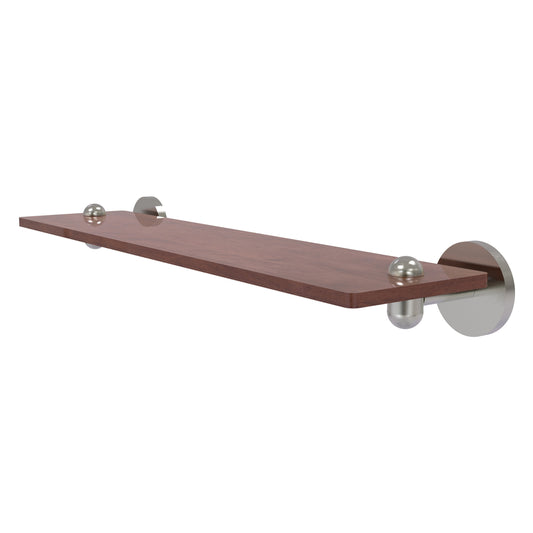 Allied Brass TA-1-22-IRW-SN Tango 22" Satin Nickel Ironwood Shelf