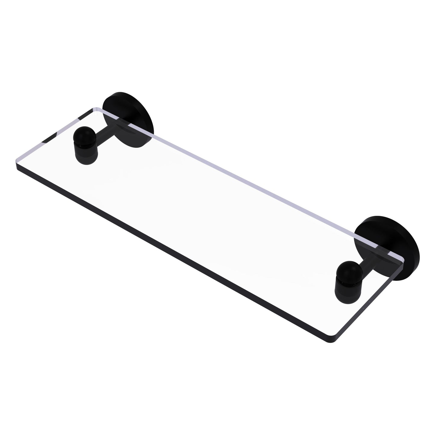 Allied Brass TA-1/16-BKM Tango 16" Matte Black Glass Shelf