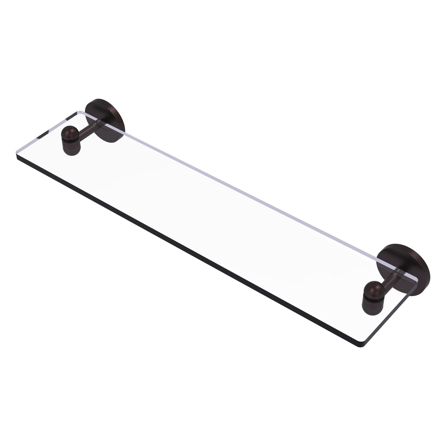 Allied Brass TA-1/22-ABZ Tango 22" Antique Bronze Glass Shelf