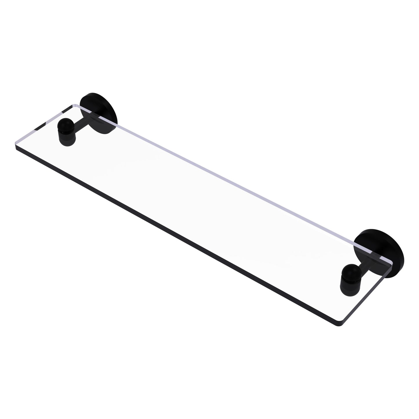 Allied Brass TA-1/22-BKM Tango 22" Matte Black Glass Shelf