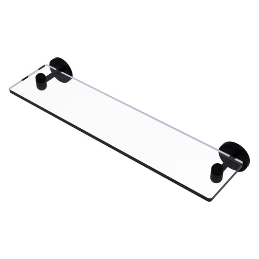 Allied Brass TA-1/22-BKM Tango 22" Matte Black Glass Shelf