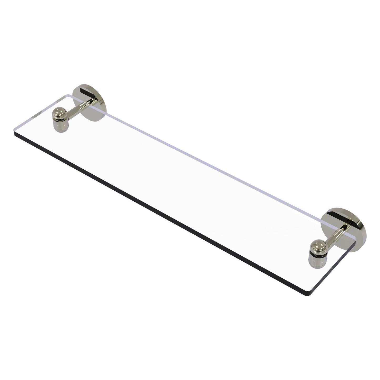 Allied Brass TA-1/22-PNI Tango 22" Polished Nickel Glass Shelf