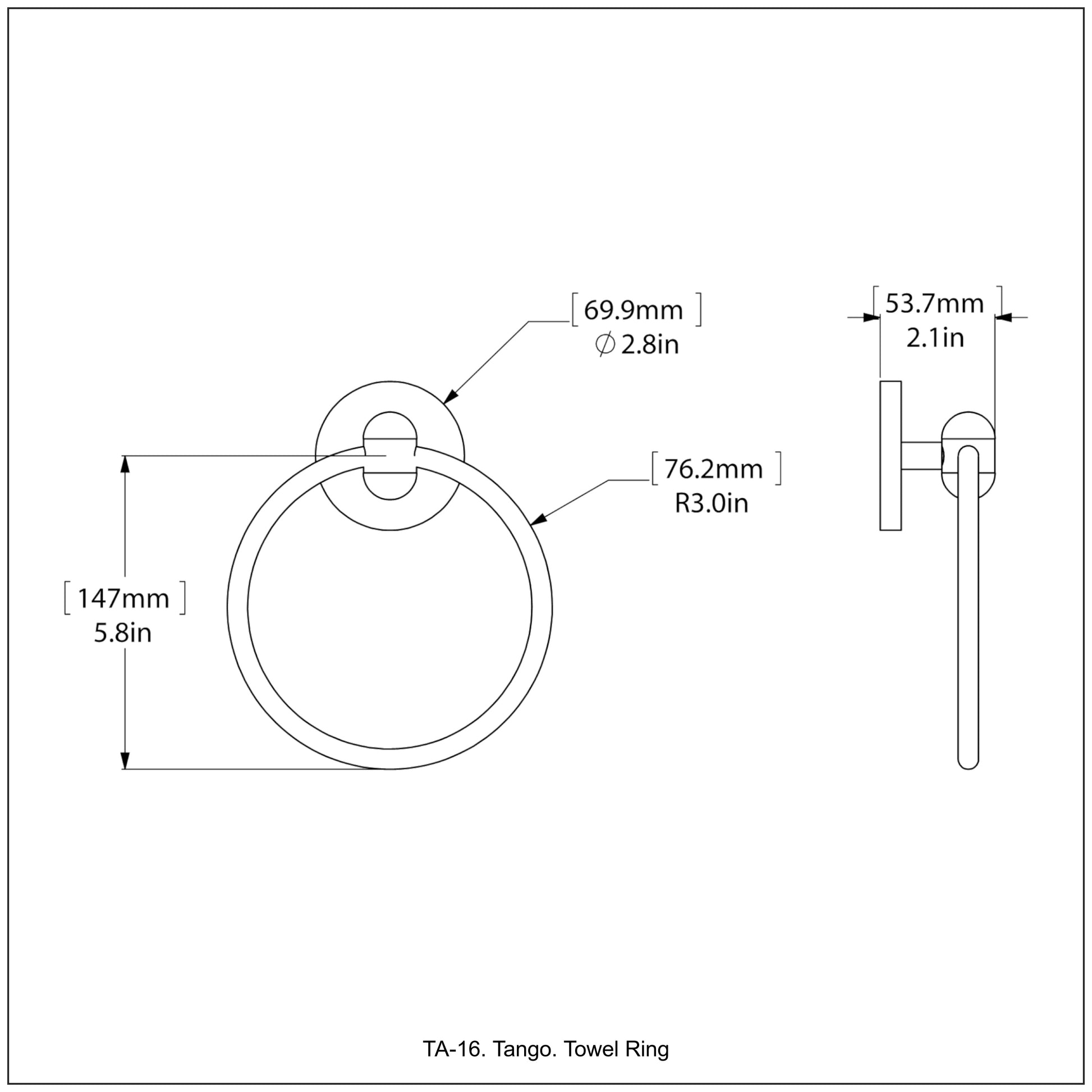 Allied Brass TA-16-ABZ Tango Antique Bronze Towel Ring