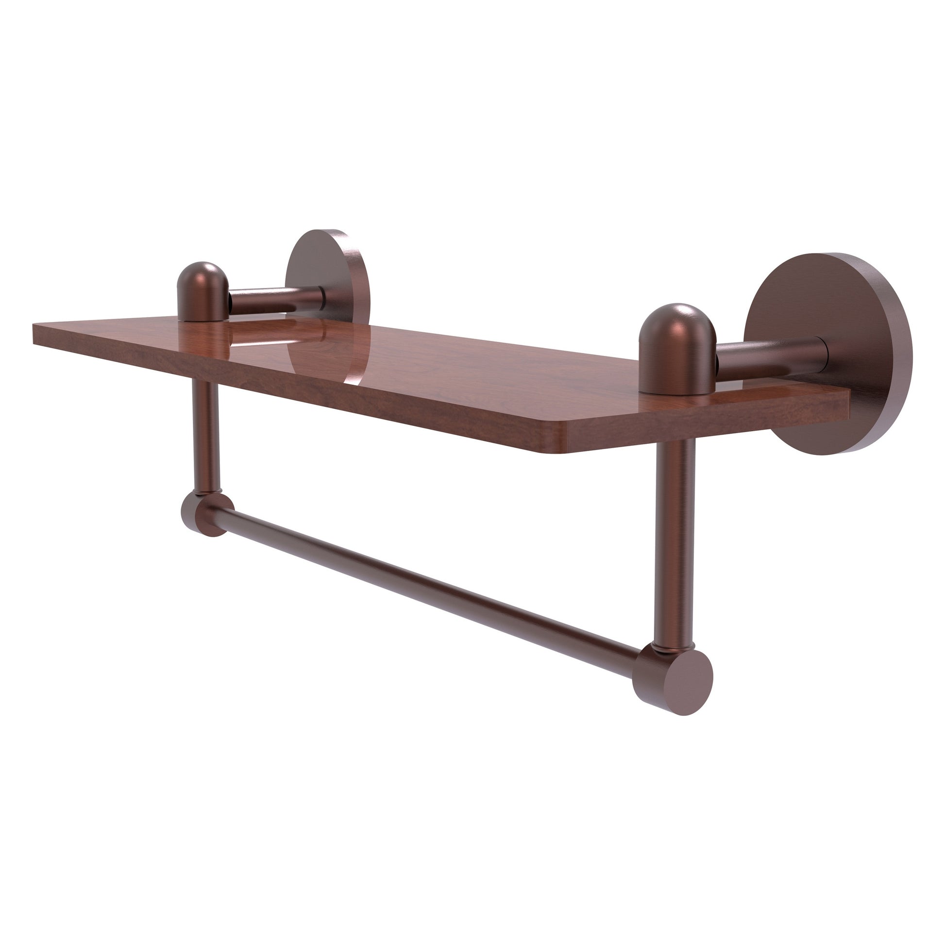 Allied Brass TA-1TB-16-IRW-CA Tango 16" Antique Copper Ironwood Shelf