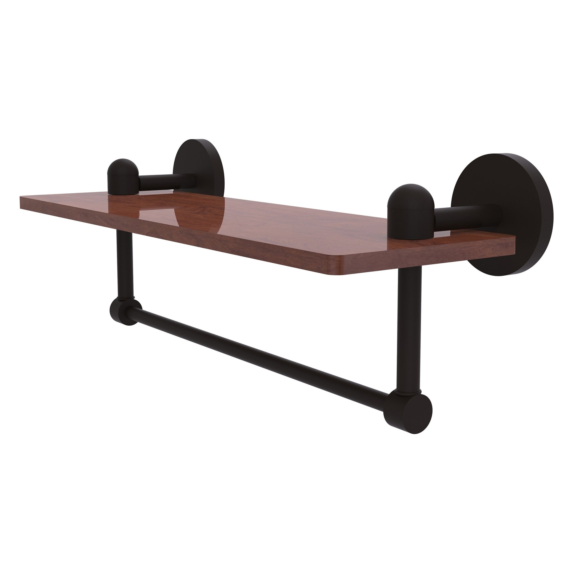 Allied Brass TA-1TB-16-IRW-ORB Tango 16" Oil Rubbed Bronze Ironwood Shelf