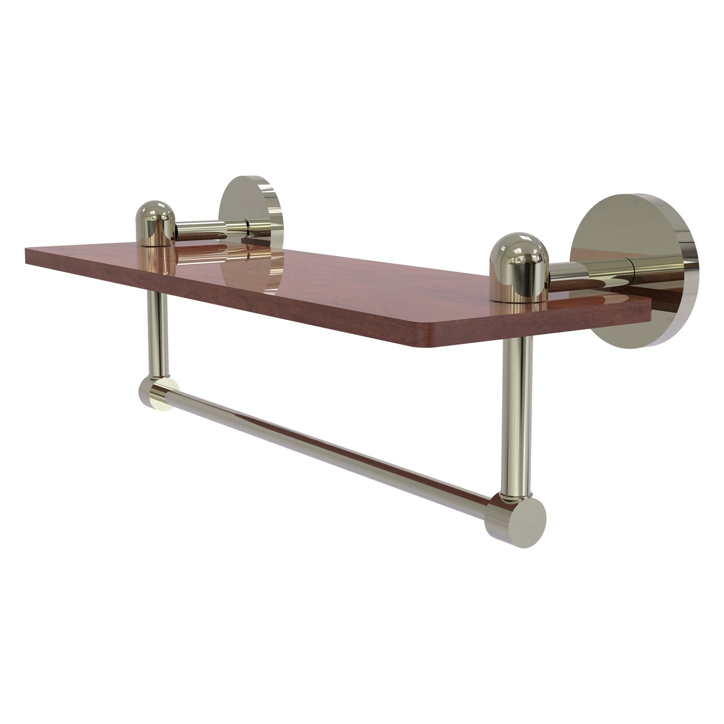 Allied Brass TA-1TB-16-IRW-PNI Tango 16" Polished Nickel Ironwood Shelf