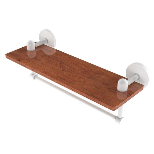 Allied Brass TA-1TB-16-IRW-WHM Tango 16" Matte White Ironwood Shelf