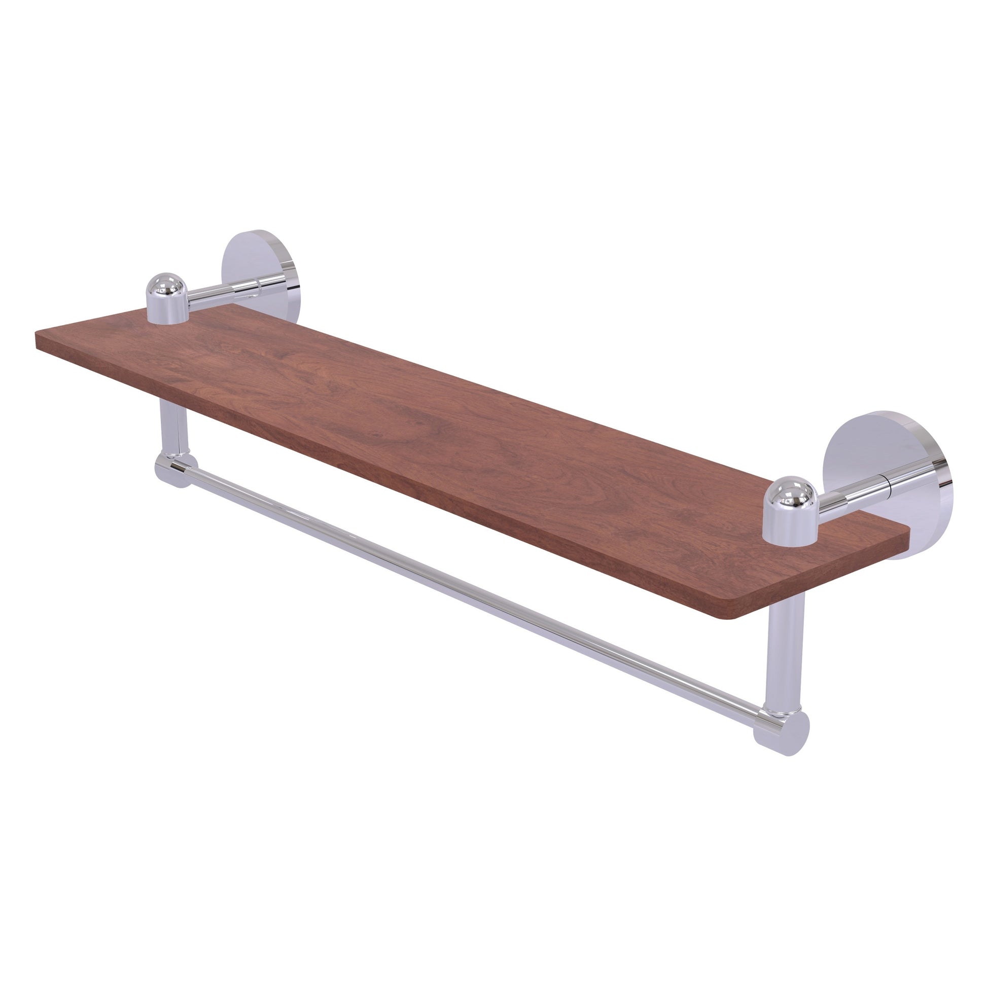 Allied Brass TA-1TB-22-IRW-PC Tango 22" Polished Chrome Ironwood Shelf