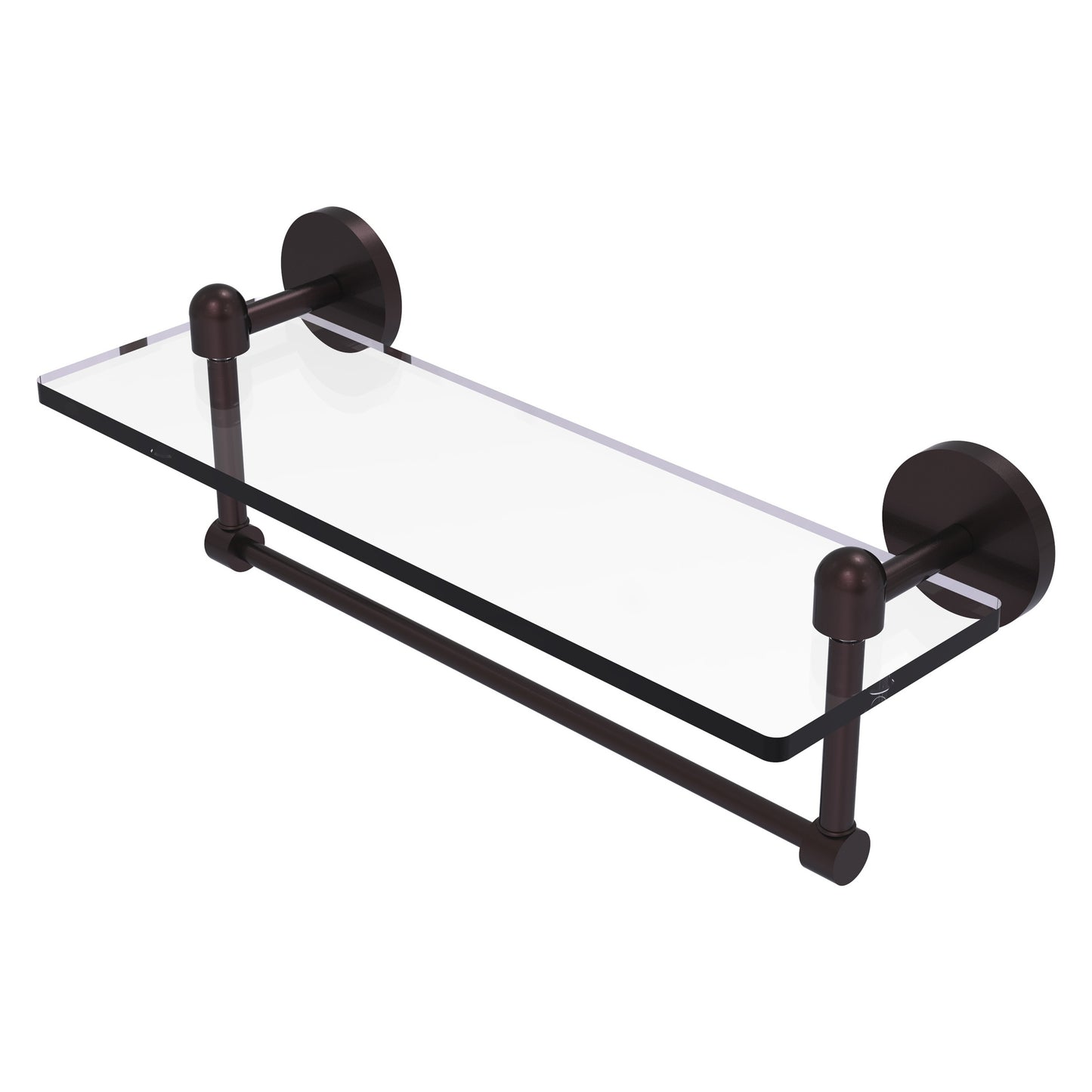 Allied Brass TA-1TB/16-ABZ Tango 16" Antique Bronze Glass Shelf