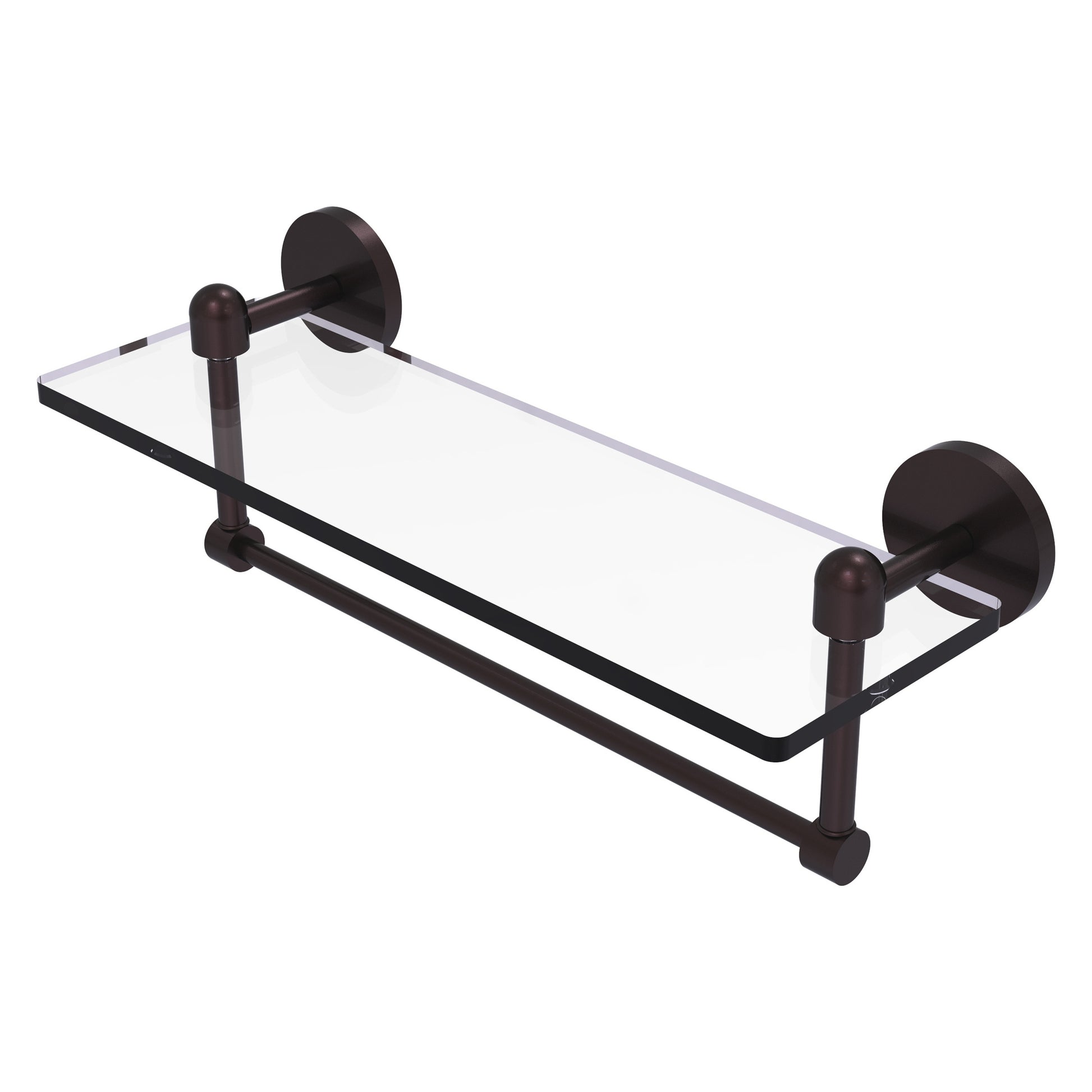 Allied Brass TA-1TB/16-ABZ Tango 16" Antique Bronze Glass Shelf